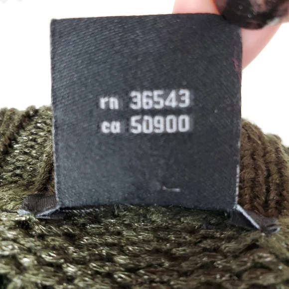 Calvin Klein Jeans Olive Green Shaker Sweater Scoop  Neck Size Medium - Picture 11 of 13